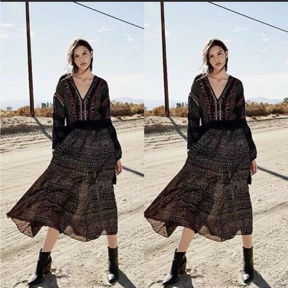 FREE PEOPLE Starry Night Velvet Maxi Dress - Picture 2 of 13